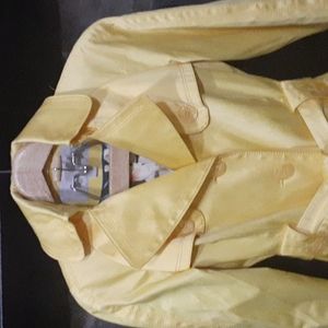 Jessica Simpson Yellow (Satin) Trench Coat